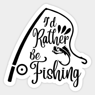 Less Talk More Fishing - Gift For Fishing Lovers, Fisherman - Black And White Simple Font Sticker